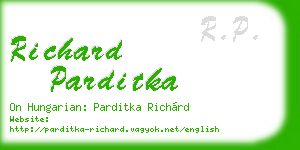 richard parditka business card